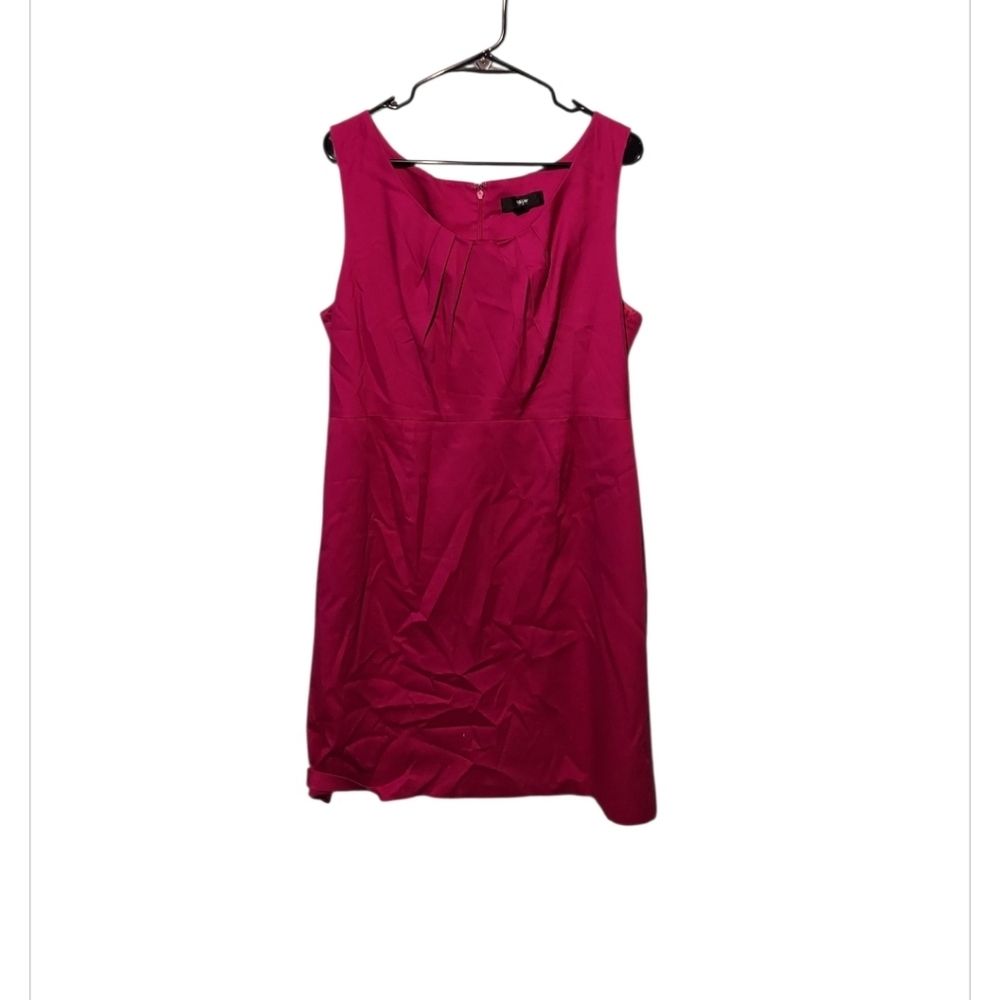 Y2K Office Siren Dress Milkmaid Sleeveless Size 16 Pink Career Preppy Old Money